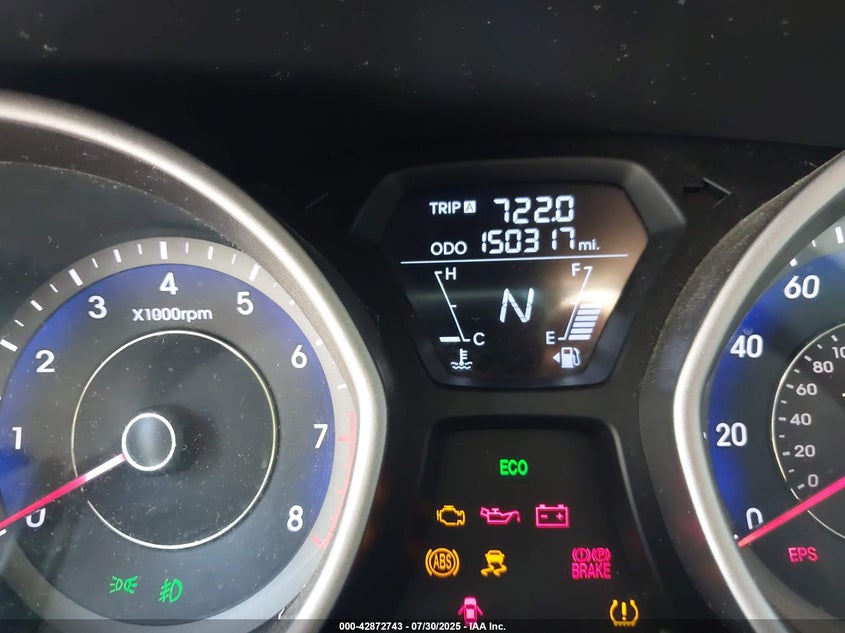 2013 Hyundai Elantra VIN KMHDH4AE8DU627356 IAAI salvage auction — THEFT, Salvage (Idaho), sold $775 on 2026-08-01 (photo 7)
