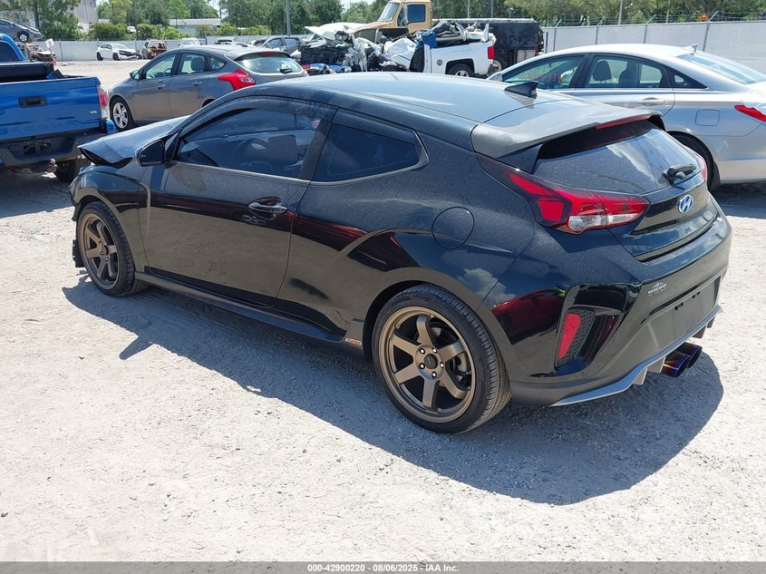 2019 Hyundai Veloster VIN KMHTH6AB1KU009399 IAAI salvage auction — FRONT END, Certificate Of Destruction (Florida), sold $1,100 on 2026-07-07 (photo 3)