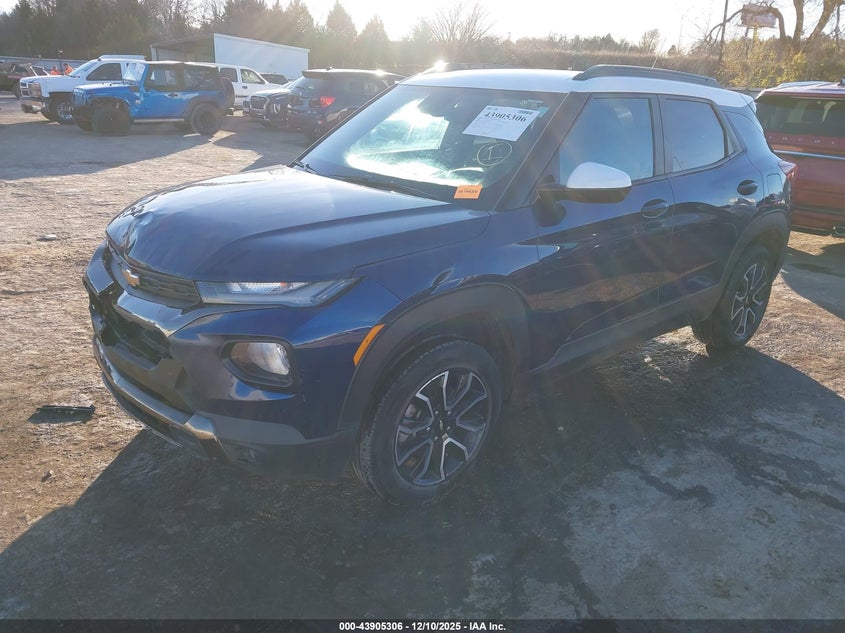 2022 Chevrolet Trailblazer VIN KL79MSSLXNB142752 IAAI salvage auction — REAR END, Clear (Oklahoma), sold $3,800 on 2026-07-08 (photo 2)