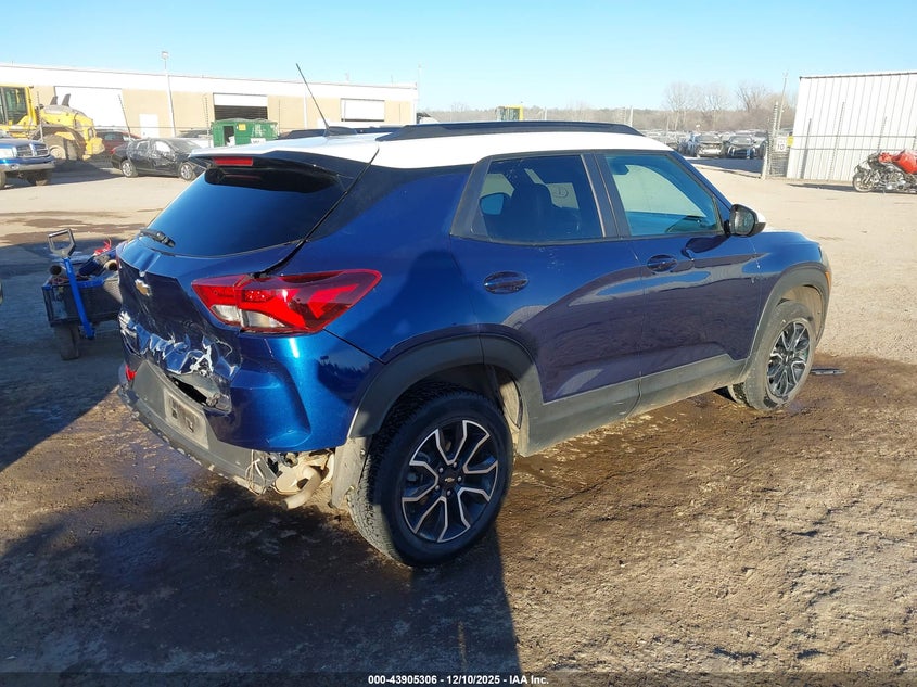2022 Chevrolet Trailblazer VIN KL79MSSLXNB142752 IAAI salvage auction — REAR END, Clear (Oklahoma), sold $3,800 on 2026-07-08 (photo 4)