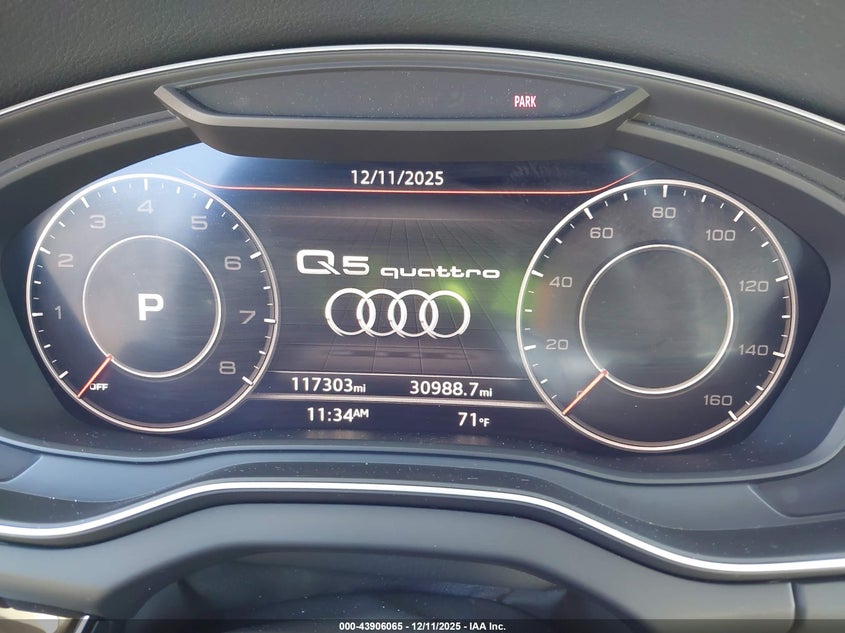 2019 Audi Q5 VIN WA1BNAFY7K2075020 IAAI salvage auction — FRONT END, Other, sold $5,875 on 2026-07-22 (photo 7)