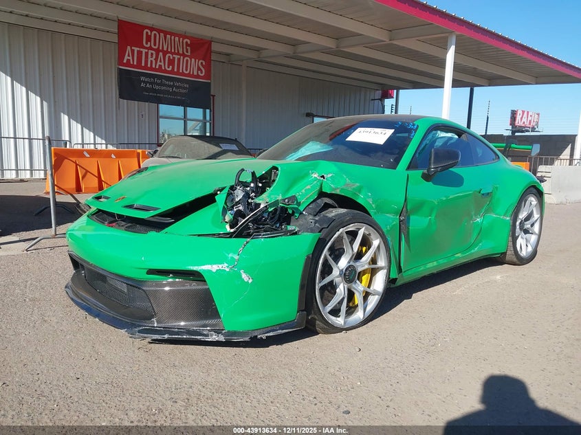 2022 Porsche 911 VIN WP0AC2A93NS269531 IAAI salvage auction — LEFT FRONT, Salvage Title, sold $134,000 on 2026-08-31 (photo 2)