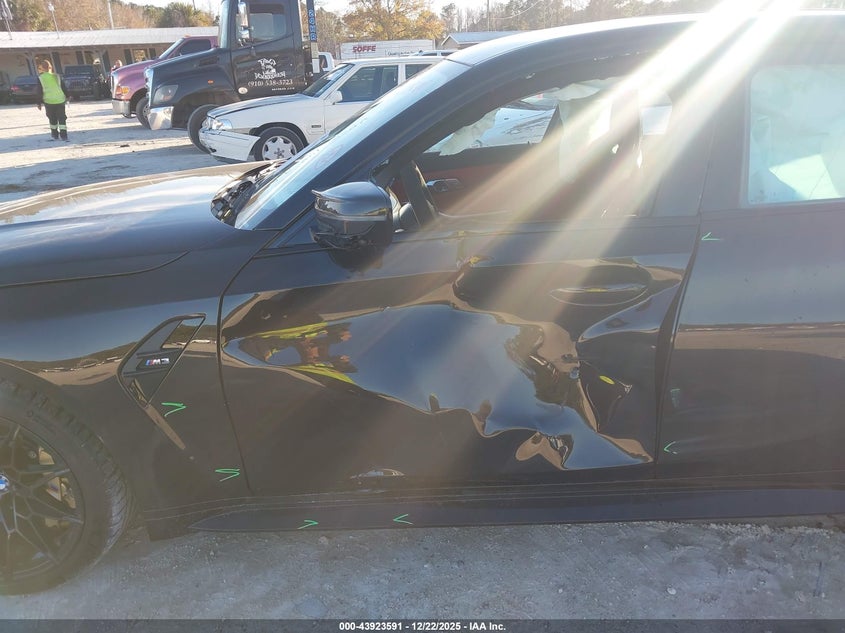 2025 BMW M3 VIN WBS13HJ02SFV42332 IAAI salvage auction — LEFT SIDE, Salvage Title, sold $48,950 on 2026-07-13 (photo 6)