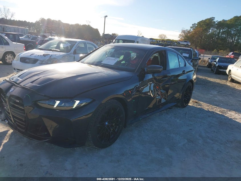 2025 BMW M3 VIN WBS13HJ02SFV42332 IAAI salvage auction — LEFT SIDE, Salvage Title, sold $48,950 on 2026-07-13 (photo 2)