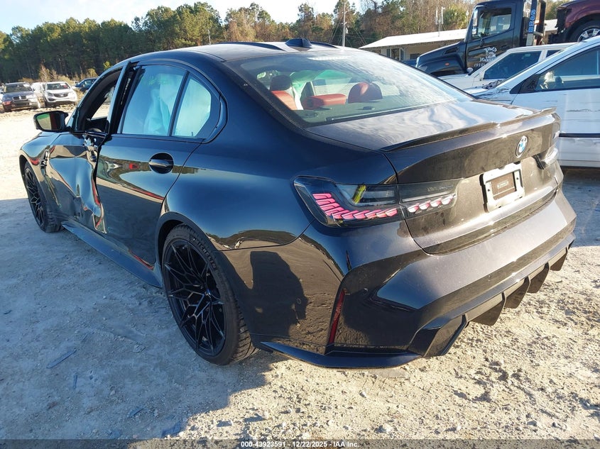 2025 BMW M3 VIN WBS13HJ02SFV42332 IAAI salvage auction — LEFT SIDE, Salvage Title, sold $48,950 on 2026-07-13 (photo 3)