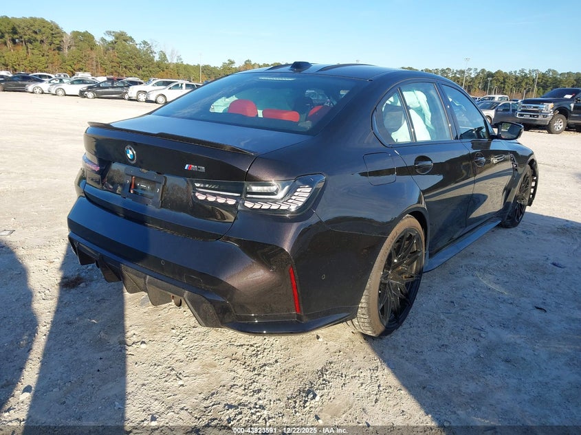 2025 BMW M3 VIN WBS13HJ02SFV42332 IAAI salvage auction — LEFT SIDE, Salvage Title, sold $48,950 on 2026-07-13 (photo 4)