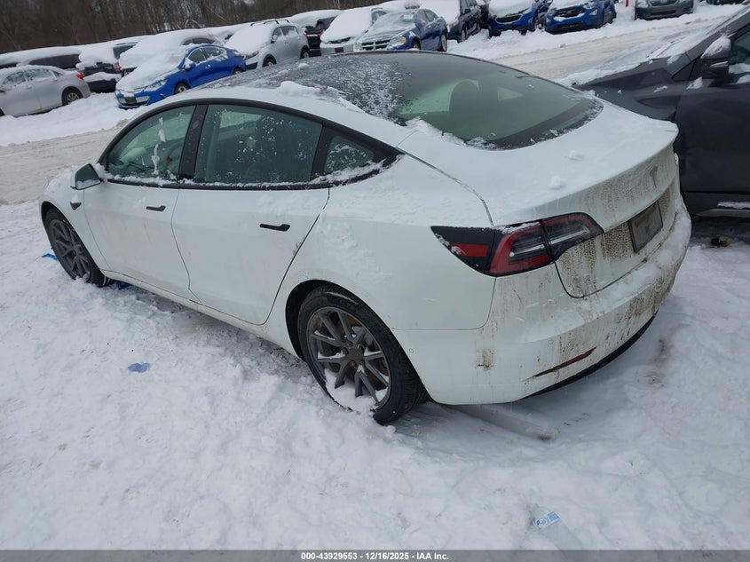 2021 Tesla Model 3 VIN 5YJ3E1EA3MF906222 IAAI salvage auction — REAR END, Mv-907A (New York), sold $5,800 on 2026-07-31 (photo 3)