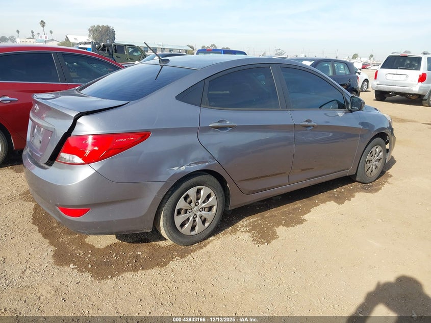 2016 Hyundai Accent VIN KMHCT4AE4GU013788 IAAI salvage auction — REAR END, Salvage (California), sold $525 on 2026-07-20 (photo 4)