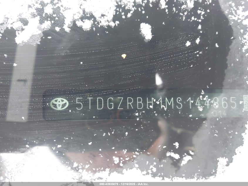 2021 Toyota Highlander VIN 5TDGZRBH1MS144865 IAAI salvage auction — RIGHT SIDE, Salvage (Indiana), sold $9,700 on 2026-07-29 (photo 9)