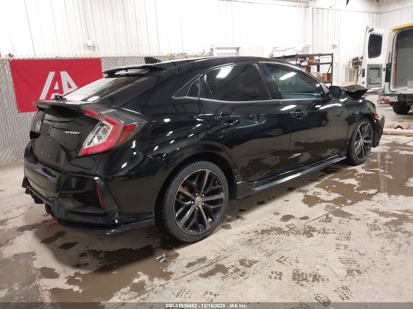 2021 Honda Civic VIN SHHFK7H43MU217326 IAAI salvage auction — FRONT END, Salvage (Iowa), sold $6,150 on 2026-07-07 (photo 4)