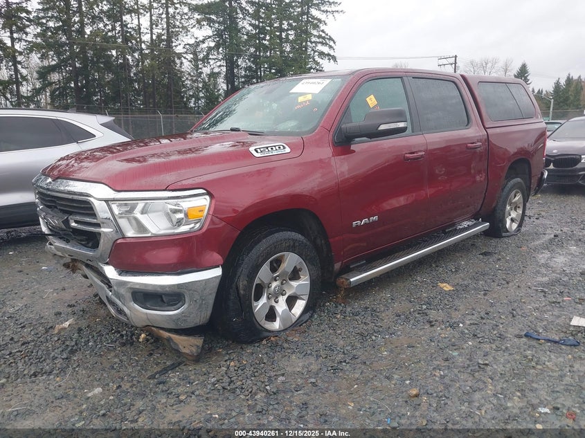 2021 Ram 1500 VIN 1C6SRFFT6MN588523 IAAI salvage auction — FRONT END, Salvage Title, sold $6,400 on 2026-07-30 (photo 2)