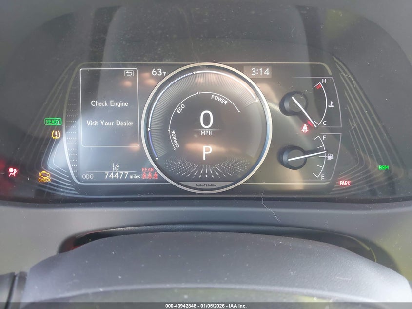 2020 Lexus Ux 250h VIN JTHX9JBH7L2033971 IAAI salvage auction — LEFT SIDE, Other, sold $9,500 on 2026-08-03 (photo 7)