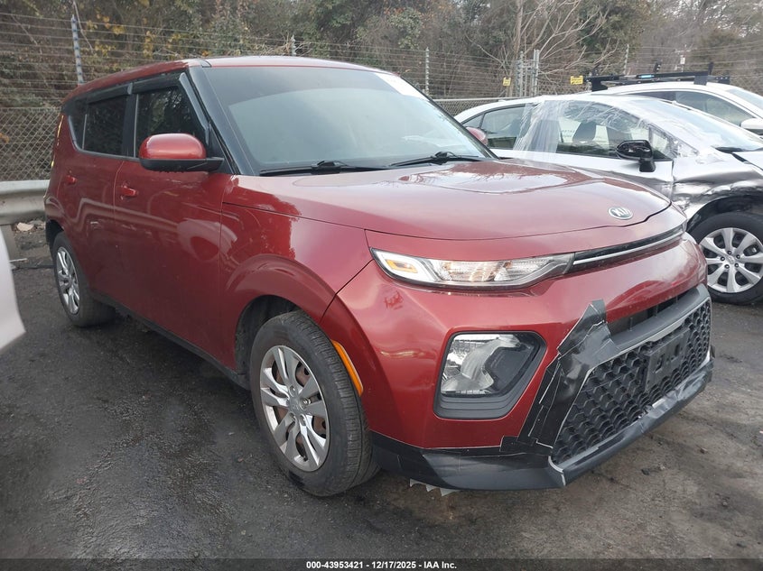 2020 Kia Soul VIN KNDJ23AU5L7107011 IAAI salvage auction — REAR END, Unregisterable Title (Parts Only Title) (North Carolina), sold $1,250 on 2026-07-16 (photo 1)