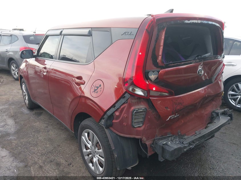 2020 Kia Soul VIN KNDJ23AU5L7107011 IAAI salvage auction — REAR END, Unregisterable Title (Parts Only Title) (North Carolina), sold $1,250 on 2026-07-16 (photo 3)