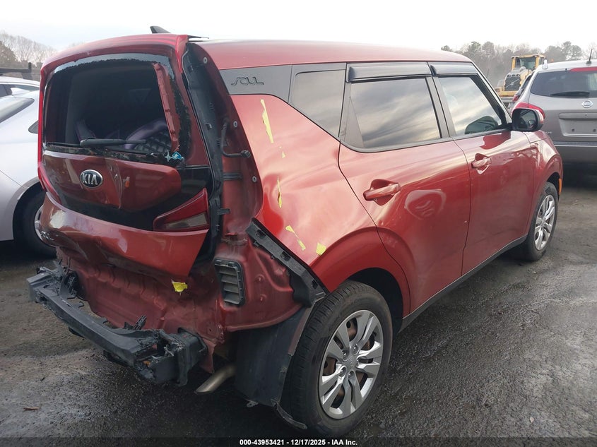 2020 Kia Soul VIN KNDJ23AU5L7107011 IAAI salvage auction — REAR END, Unregisterable Title (Parts Only Title) (North Carolina), sold $1,250 on 2026-07-16 (photo 4)