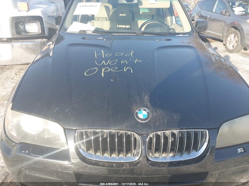 2006 BMW X3 VIN WBXPA93466WG91397 IAAI salvage auction — FRONT END, Clear (Wisconsin), sold $375 on 2026-07-07 (photo 6)