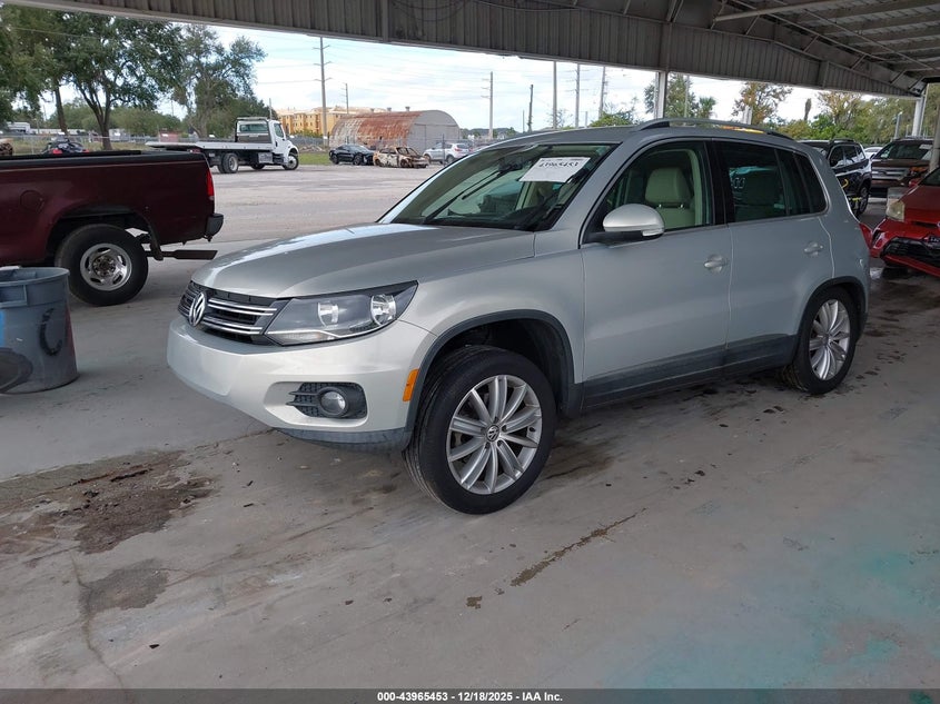 2012 Volkswagen Tiguan VIN WVGAV7AX8CW570531 IAAI salvage auction — RIGHT REAR, Rebuildable (Florida), sold $375 on 2026-07-22 (photo 2)