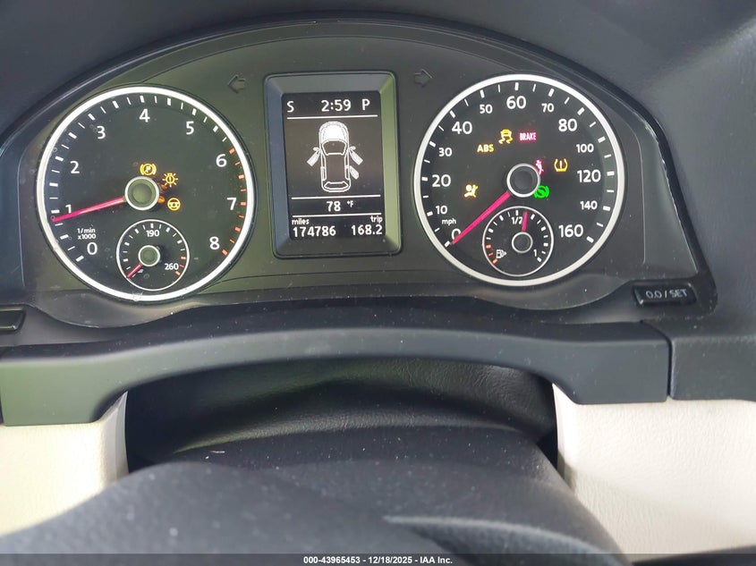 2012 Volkswagen Tiguan VIN WVGAV7AX8CW570531 IAAI salvage auction — RIGHT REAR, Rebuildable (Florida), sold $375 on 2026-07-22 (photo 7)