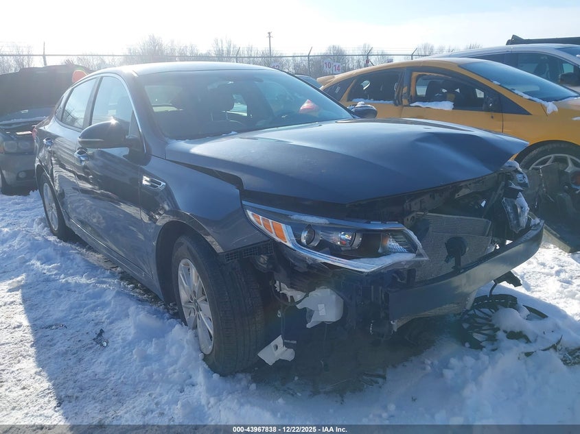 2017 Kia Optima VIN 5XXGT4L36HG136355 IAAI salvage auction — FRONT END, Mv-907A (New York), sold $750 on 2026-07-09 (photo 1)