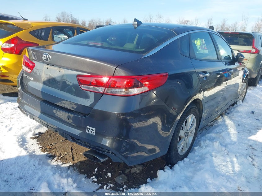 2017 Kia Optima VIN 5XXGT4L36HG136355 IAAI salvage auction — FRONT END, Mv-907A (New York), sold $750 on 2026-07-09 (photo 4)
