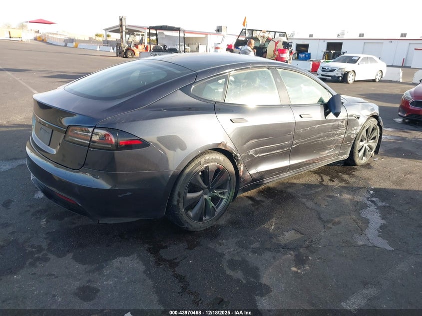2025 Tesla Model s VIN 5YJSA1E58SF549000 IAAI salvage auction — FRONT END, Salvage Title, sold $9,200 on 2026-07-24 (photo 4)