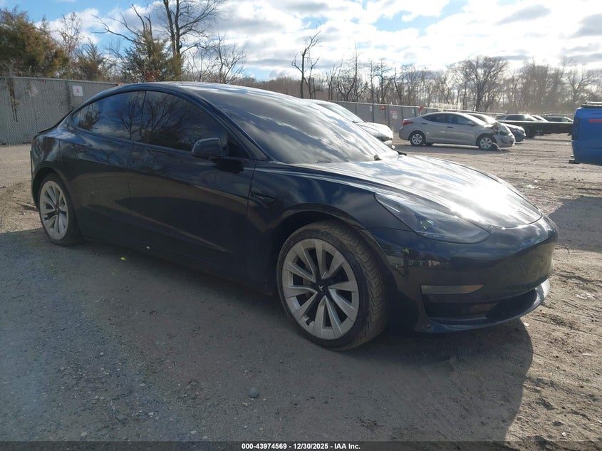 2022 Tesla Model 3 VIN 5YJ3E1EB4NF189811 IAAI salvage auction — REAR END, Other, sold $5,600 on 2026-07-18 (photo 1)