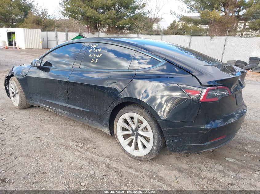 2022 Tesla Model 3 VIN 5YJ3E1EB4NF189811 IAAI salvage auction — REAR END, Other, sold $5,600 on 2026-07-18 (photo 3)