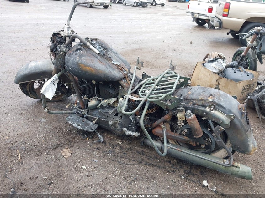2013 Harley-davidson Road king VIN 1HD1FRM19DB660511 IAAI salvage auction — TOTAL BURN, Junk (Oklahoma), sold $25 on 2026-07-08 (photo 3)