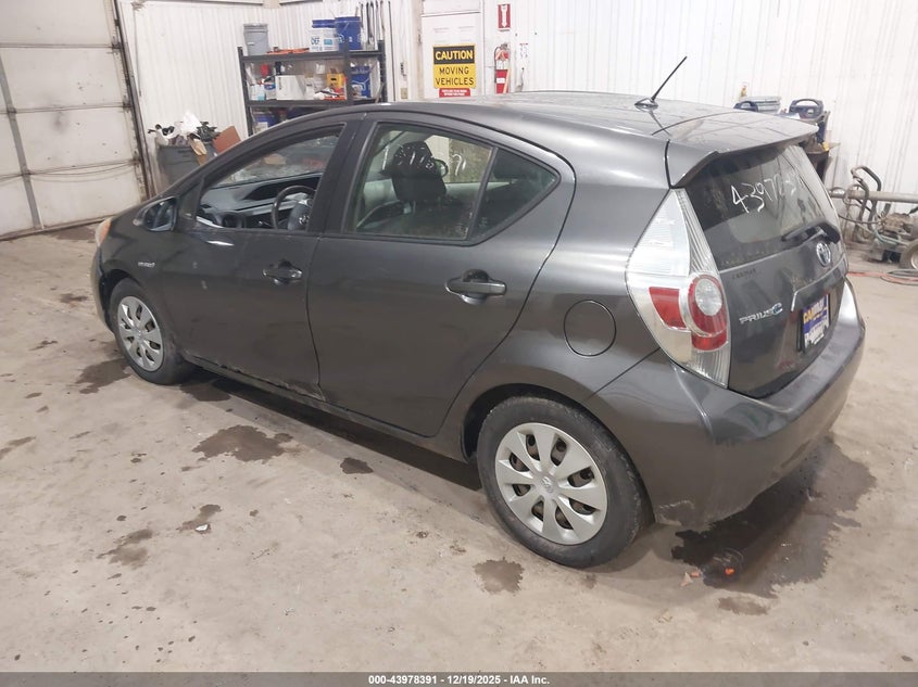 2012 Toyota Prius c VIN JTDKDTB3XC1526219 IAAI salvage auction — RIGHT FRONT, Salvage (Indiana), sold $400 on 2026-07-21 (photo 3)