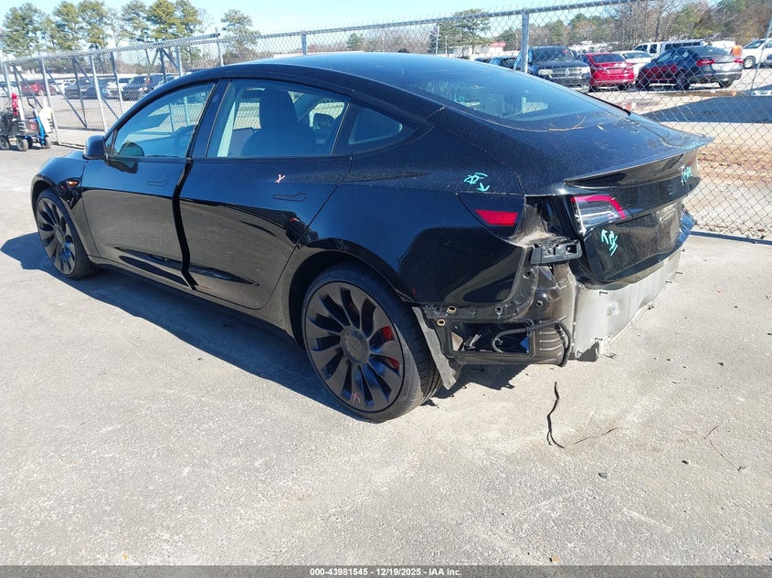 2022 Tesla Model 3 VIN 5YJ3E1EC7NF175734 IAAI salvage auction — REAR END, Other, sold $4,850 on 2026-07-22 (photo 3)