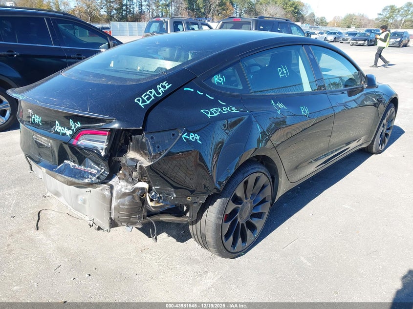 2022 Tesla Model 3 VIN 5YJ3E1EC7NF175734 IAAI salvage auction — REAR END, Other, sold $4,850 on 2026-07-22 (photo 4)