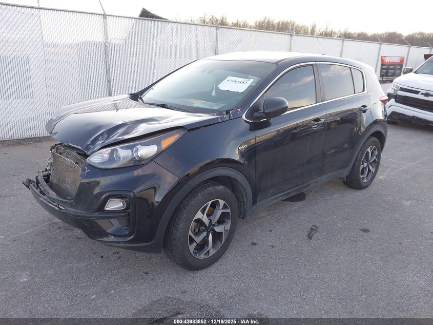 2021 Kia Sportage VIN KNDPMCAC9M7918355 IAAI salvage auction — FRONT END, Salvage Title, sold $2,350 on 2026-07-23 (photo 2)