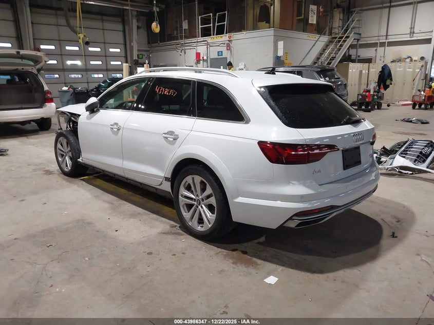2024 Audi A4 allroad VIN WA18ABF40RA004749 IAAI salvage auction — FRONT END, Salvage (Indiana), sold $13,600 on 2026-08-02 (photo 3)