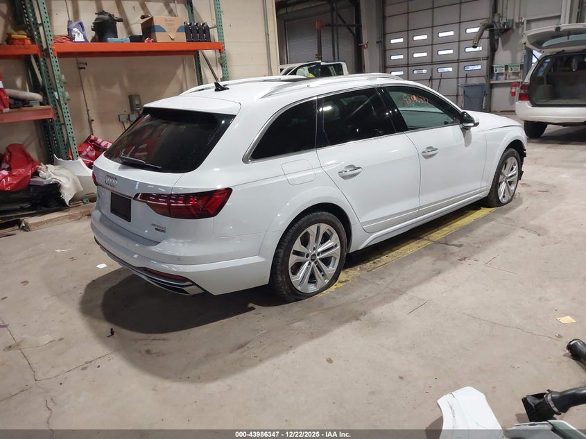 2024 Audi A4 allroad VIN WA18ABF40RA004749 IAAI salvage auction — FRONT END, Salvage (Indiana), sold $13,600 on 2026-08-02 (photo 4)