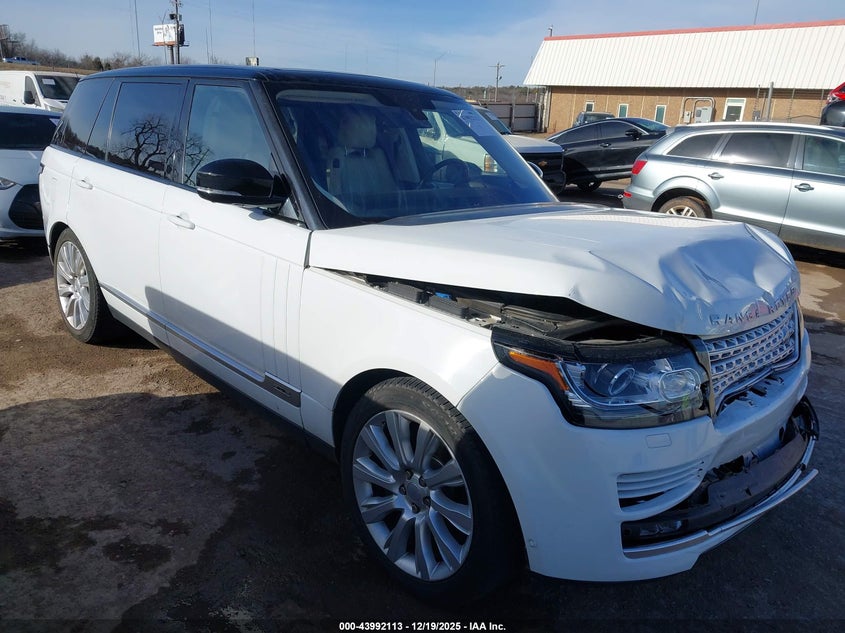 2016 Land rover RANGE ROVER VIN SALGS3EF4GA257683 IAAI salvage auction — FRONT END, Clear (Oklahoma), sold $25 on 2026-08-20 (photo 1)