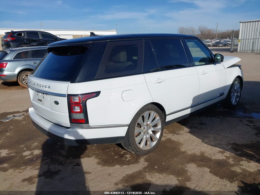 2016 Land rover RANGE ROVER VIN SALGS3EF4GA257683 IAAI salvage auction — FRONT END, Clear (Oklahoma), sold $25 on 2026-08-20 (photo 4)