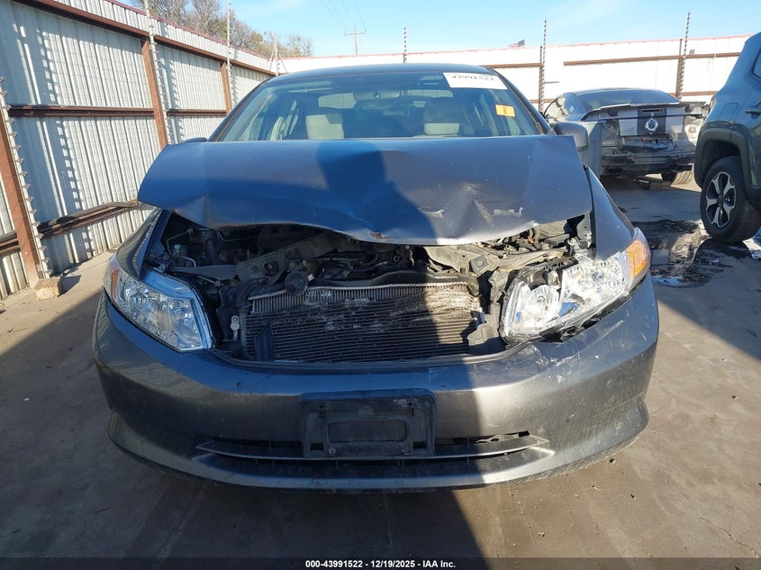 2012 Honda Civic VIN 2HGFB2F6XCH329107 IAAI salvage auction — FRONT END, Other, sold $450 on 2026-07-21 (photo 6)