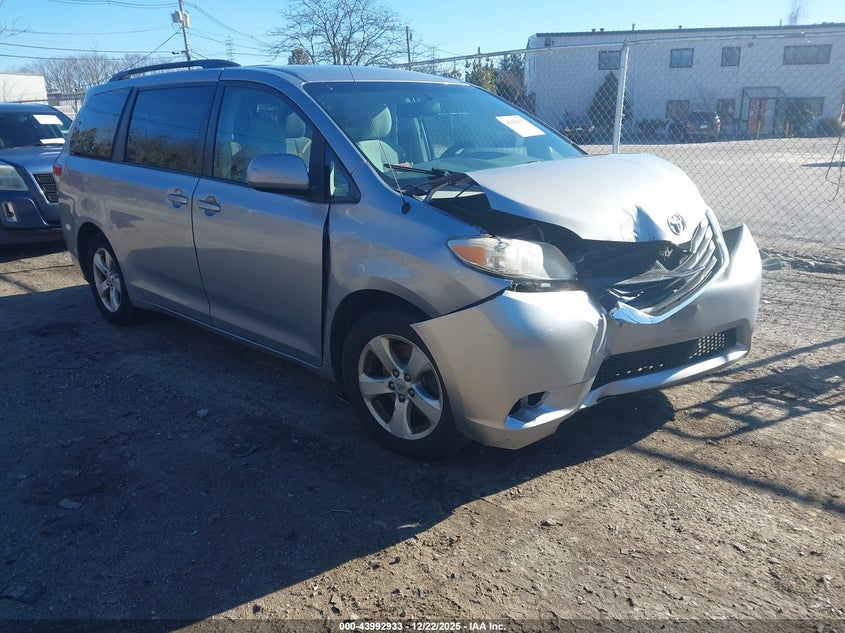 2011 Toyota Sienna VIN 5TDKK3DC6BS151515 IAAI salvage auction — FRONT END, Salvage (Rhode Island), sold $1,500 on 2026-07-28 (photo 1)