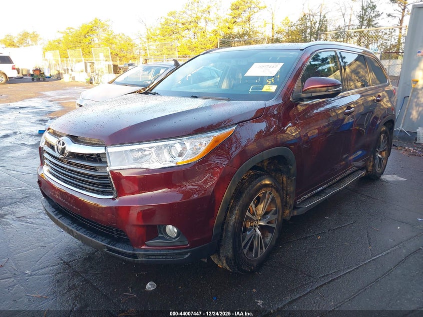 2016 Toyota Highlander VIN 5TDJKRFH3GS301224 IAAI salvage auction — RIGHT SIDE, Mv-907A (New York), sold $10,875 on 2026-07-21 (photo 2)