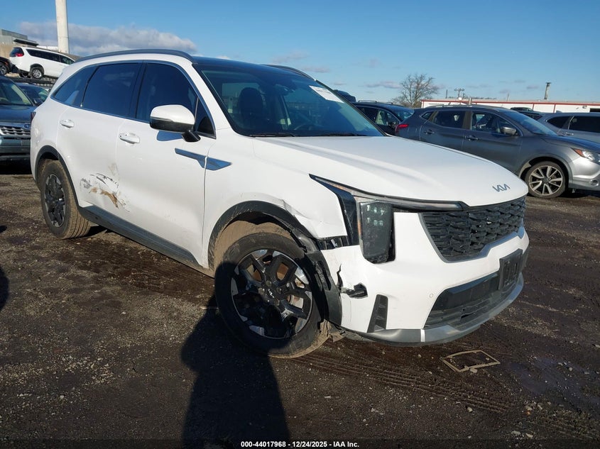 2024 Kia Sorento VIN 5XYRL4JC5RG277104 IAAI salvage auction — FRONT END, Salvage (New Jersey), sold $10,200 on 2026-07-09 (photo 1)