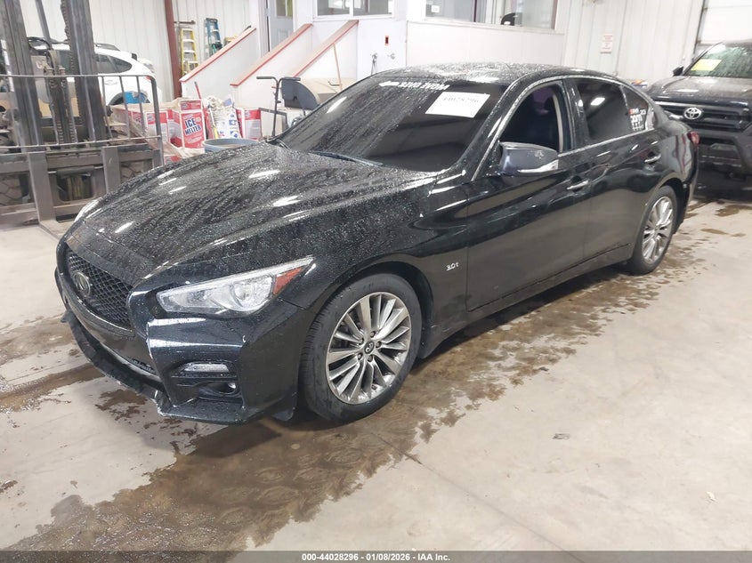2019 Infiniti Q50 VIN JN1EV7AR4KM555478 IAAI salvage auction — REAR END, Salvage (Colorado), sold $2,650 on 2026-07-21 (photo 2)