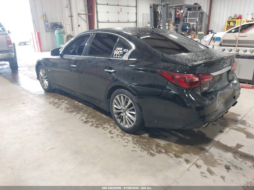 2019 Infiniti Q50 VIN JN1EV7AR4KM555478 IAAI salvage auction — REAR END, Salvage (Colorado), sold $2,650 on 2026-07-21 (photo 3)