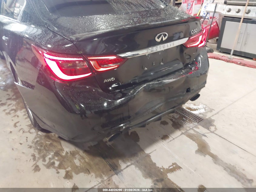 2019 Infiniti Q50 VIN JN1EV7AR4KM555478 IAAI salvage auction — REAR END, Salvage (Colorado), sold $2,650 on 2026-07-21 (photo 6)