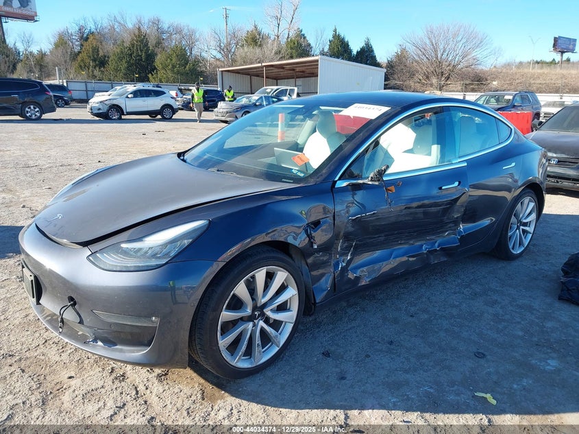 2019 Tesla Model 3 VIN 5YJ3E1EA8KF345450 IAAI salvage auction — LEFT SIDE, Clear (Oklahoma), sold $6,300 on 2026-07-15 (photo 2)