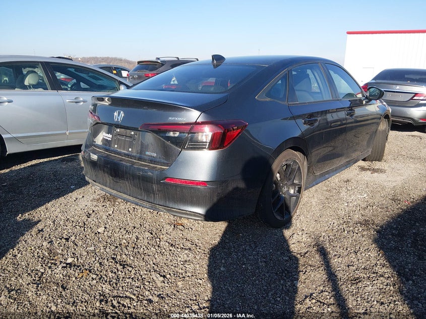 2025 Honda Civic hybrid VIN 2HGFE4F85SH347467 IAAI salvage auction — SIDE, Clear (Oklahoma), sold $11,500 on 2026-07-15 (photo 4)