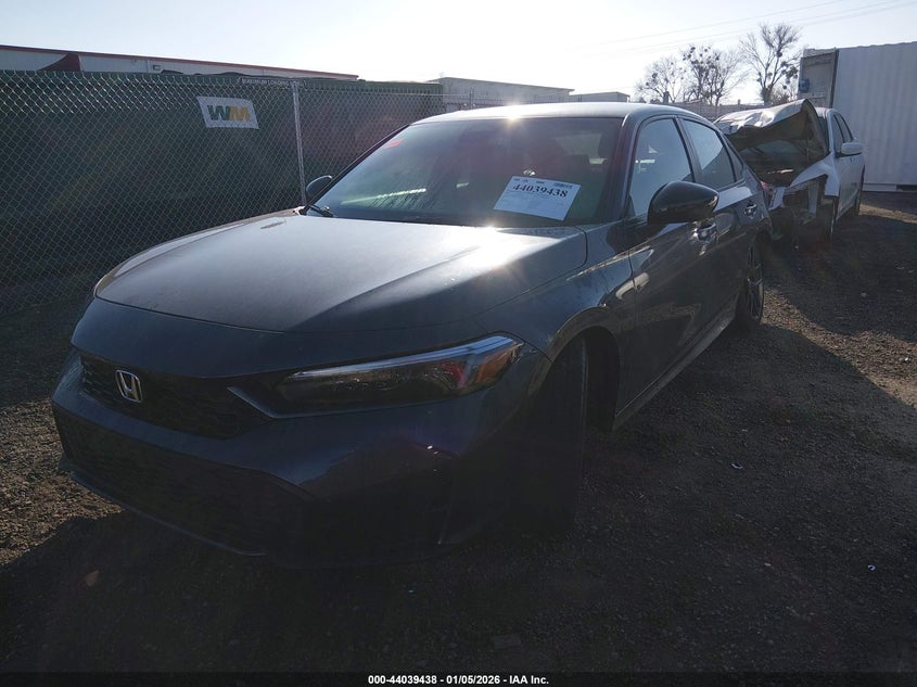 2025 Honda Civic hybrid VIN 2HGFE4F85SH347467 IAAI salvage auction — SIDE, Clear (Oklahoma), sold $11,500 on 2026-07-15 (photo 2)