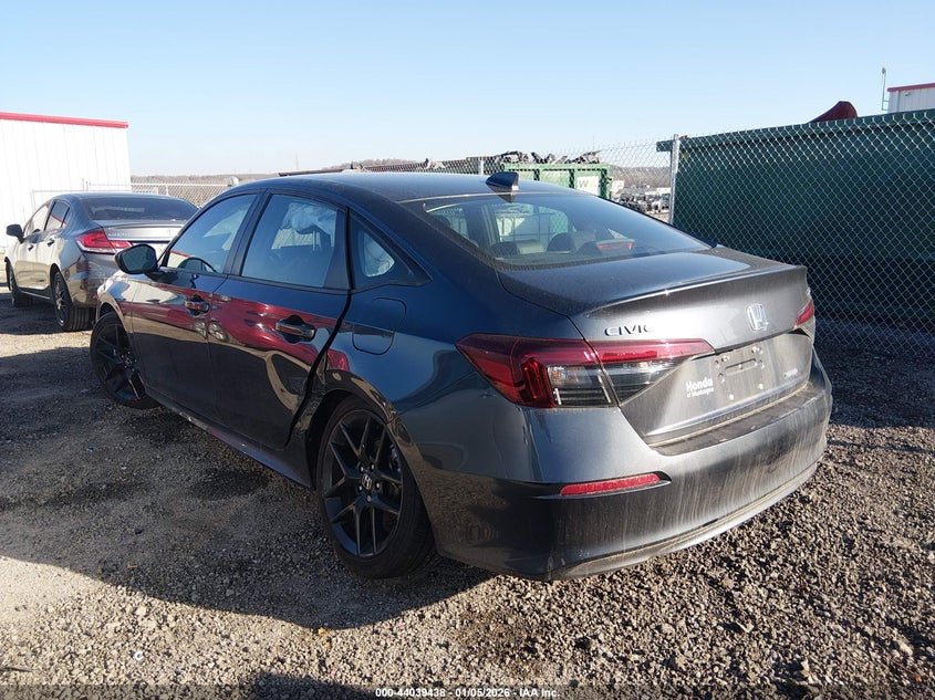 2025 Honda Civic hybrid VIN 2HGFE4F85SH347467 IAAI salvage auction — SIDE, Clear (Oklahoma), sold $11,500 on 2026-07-15 (photo 6)