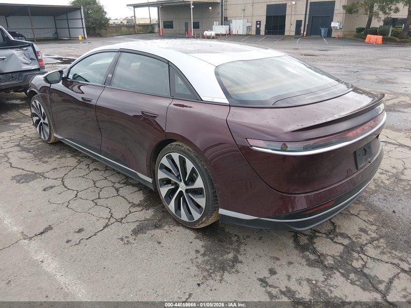 2022 Lucid Air VIN 50EA1GBA0NA001498 IAAI salvage auction — Front End, Salvage (California), sold $9,725 on 2026-02-25 (photo 3)