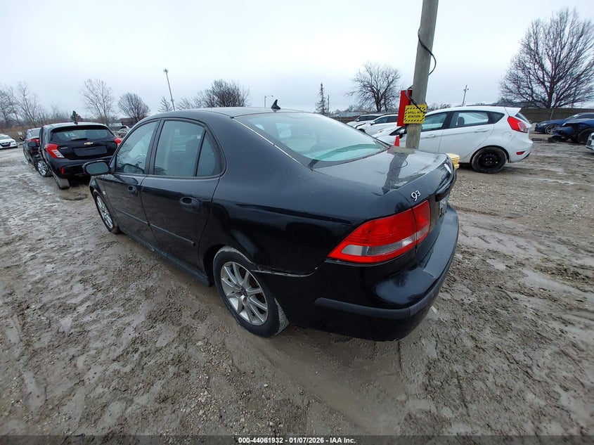 2003 Saab 9-3 VIN YS3FB49S331042797 IAAI salvage auction — LEFT REAR, Clear (Illinois), sold $450 on 2026-07-28 (photo 3)