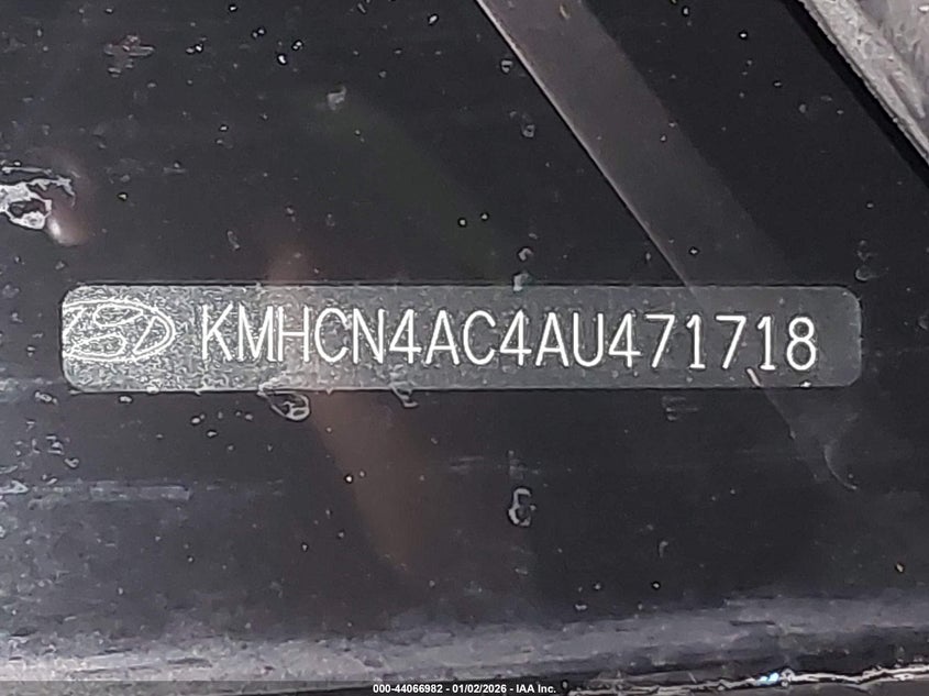 2010 Hyundai Accent VIN KMHCN4AC4AU471718 IAAI salvage auction — FRONT & REAR, Clear (Indiana), sold $250 on 2026-07-10 (photo 9)